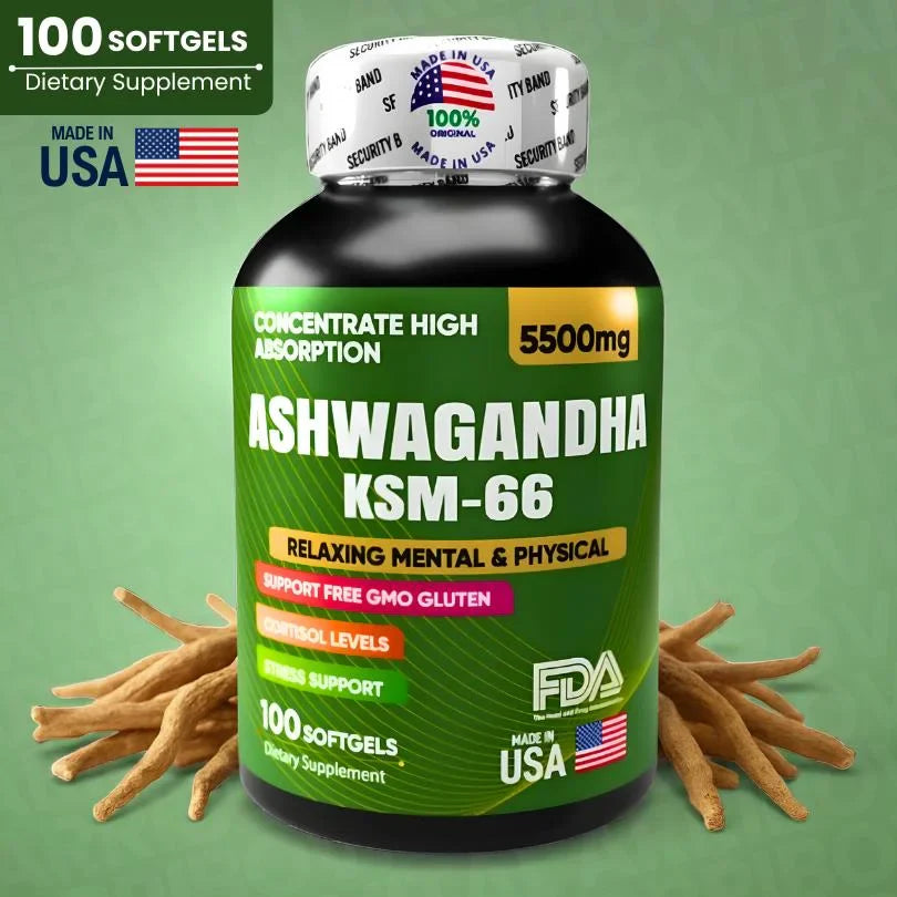 Ashwagandha KSM-66® – Antiestrés Natural, Energía y Sueño Profundo