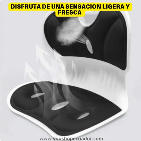 Soporte Ergonómico para Silla – Alivia Dolor Lumbar y Corrige la Postura