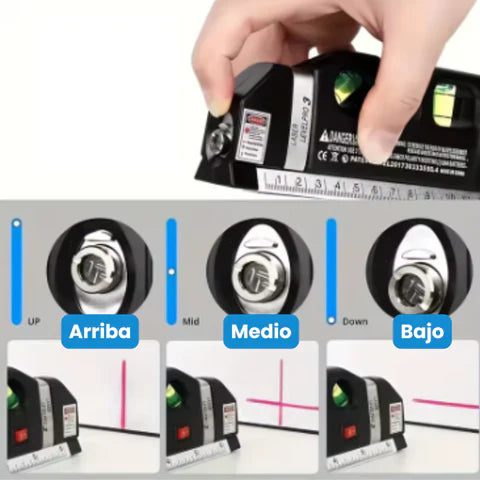 NIVEL LÁSER CON METRO INCLUIDO 4 EN 1