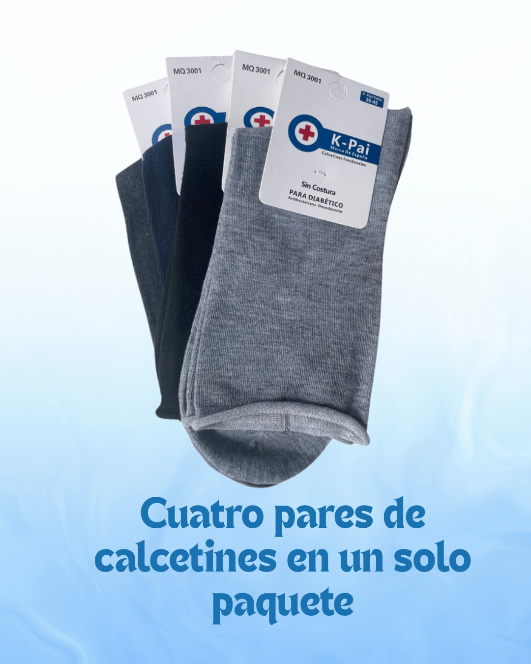 Medias Sin Costura Para Diabéticos - 4 Pares