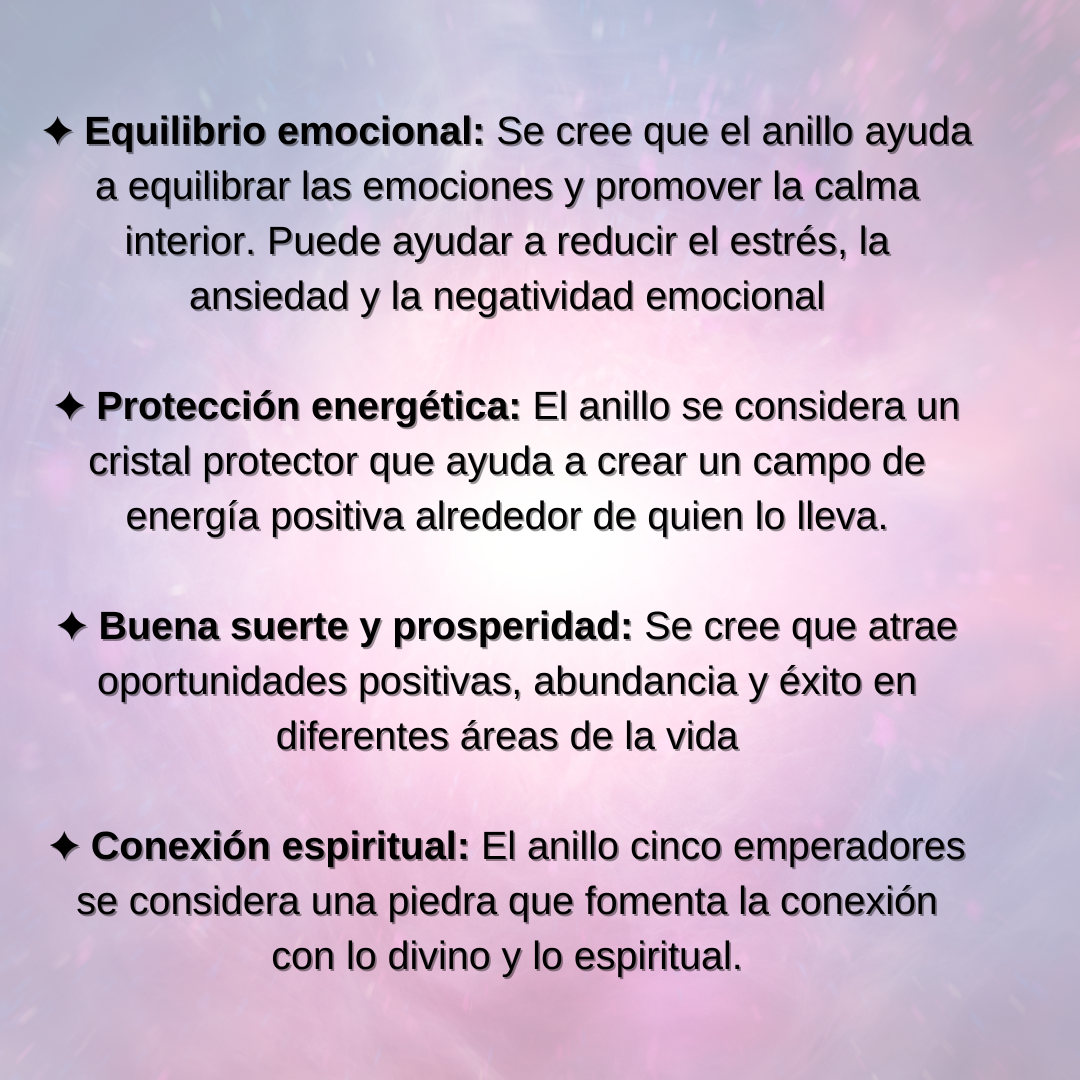 ANILLO DE LA FORTUNA DE LOS 5 EMPERADORES