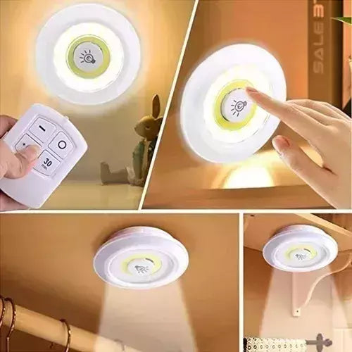 Set 3 Luces Led Inalámbricas Control Remoto!