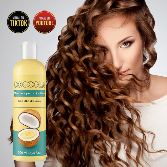 Coccola Curly Hair Mask con Keratina y Aceite de Coco – Antifrizz e Hidratación para Cabello Rizado y Seco