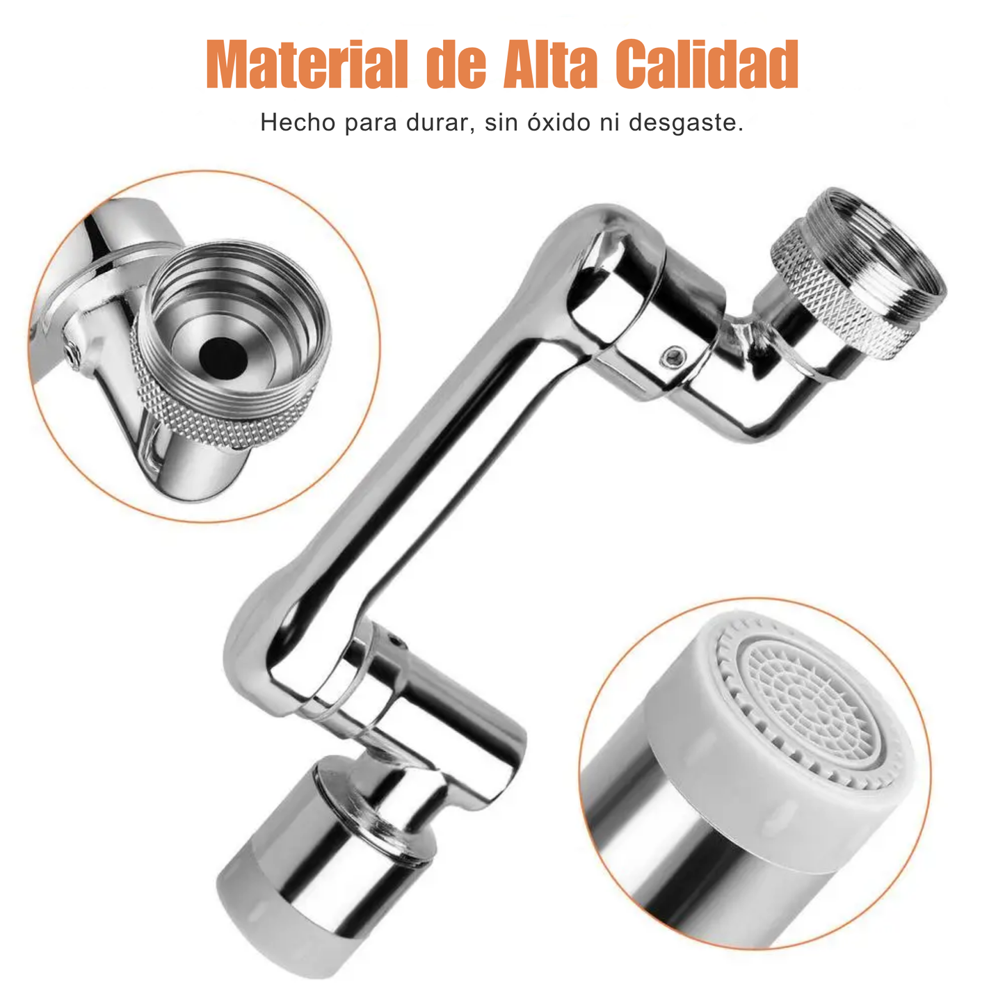 Extensor de Grifo Giratorio 1080° – Brazo Robótico Universal Multifuncional para Lavar Manos, Cabello, Cara y Más