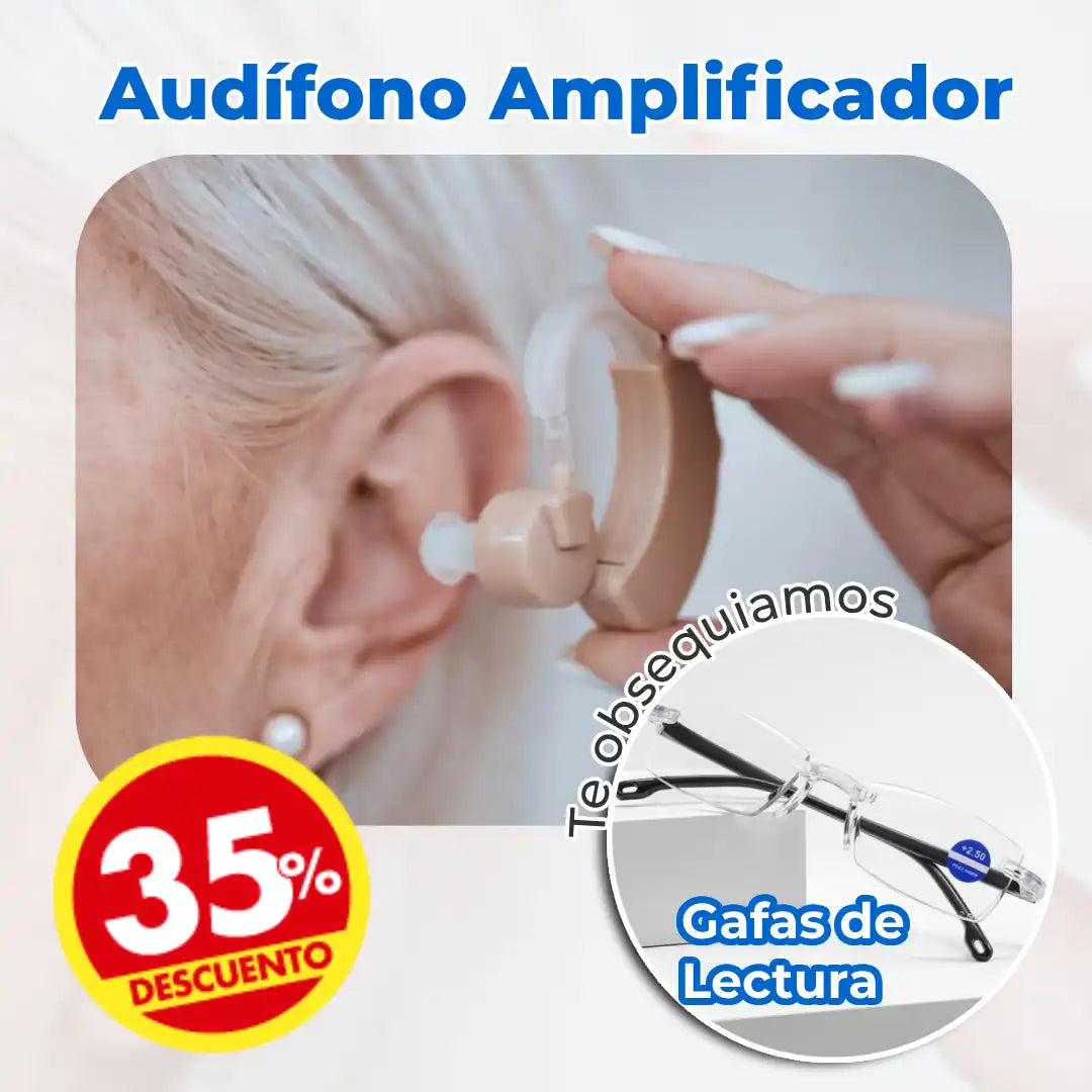 Audífono amplificador + OBSEQUIO: Has que tus seres queridos vuelvan a escuchar tu voz
