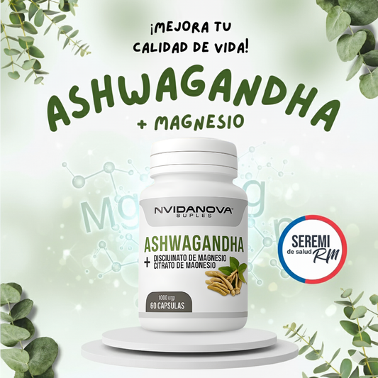 Ashwagandha + Magnesio 1000 mg: Defensa natural, equilibrio y energía