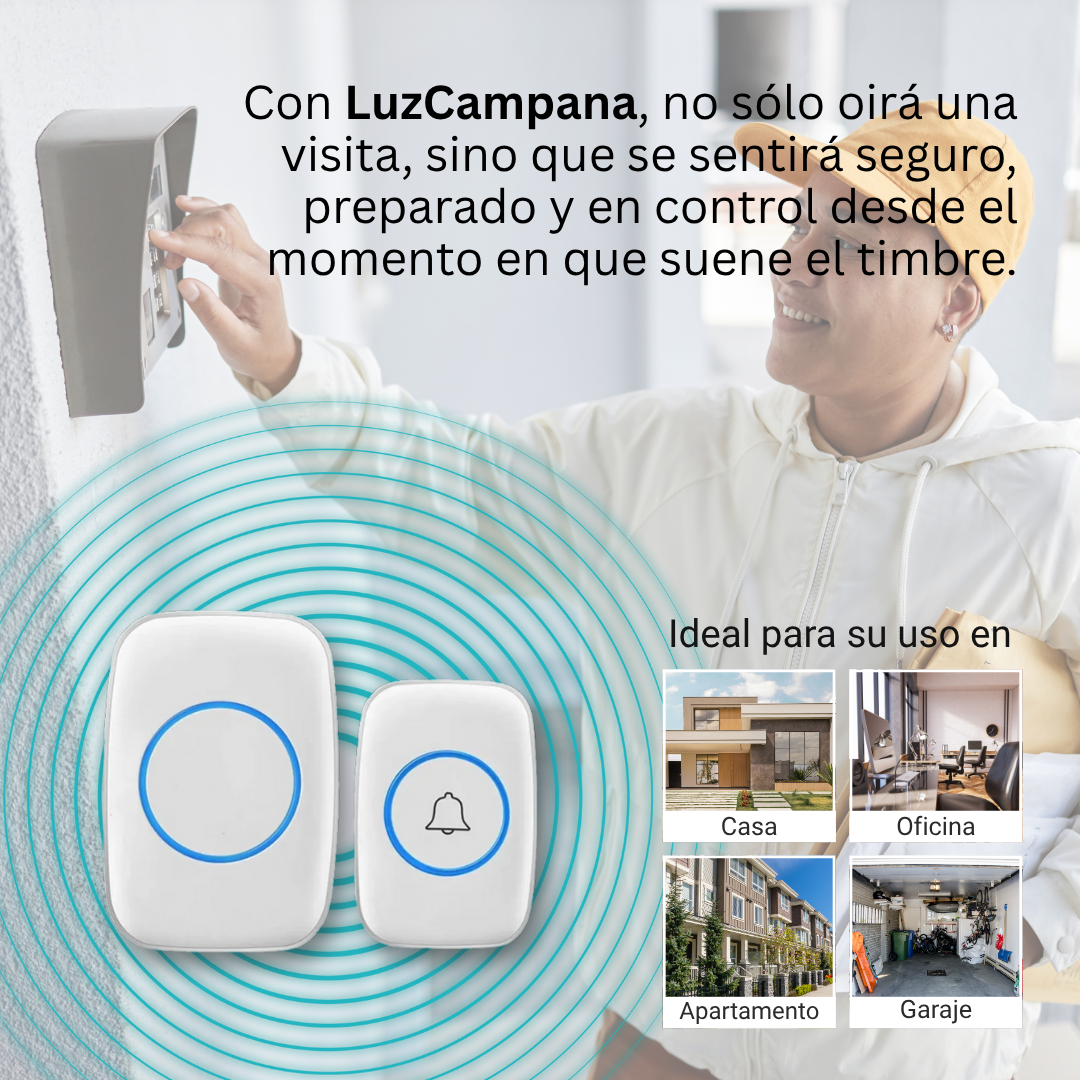 LuzCampana - Proteja a sus seres queridos con el timbre inalámbrico inteligente