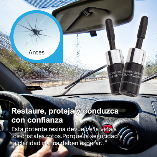 Glassé - Resina profesional para reparación de parabrisas
