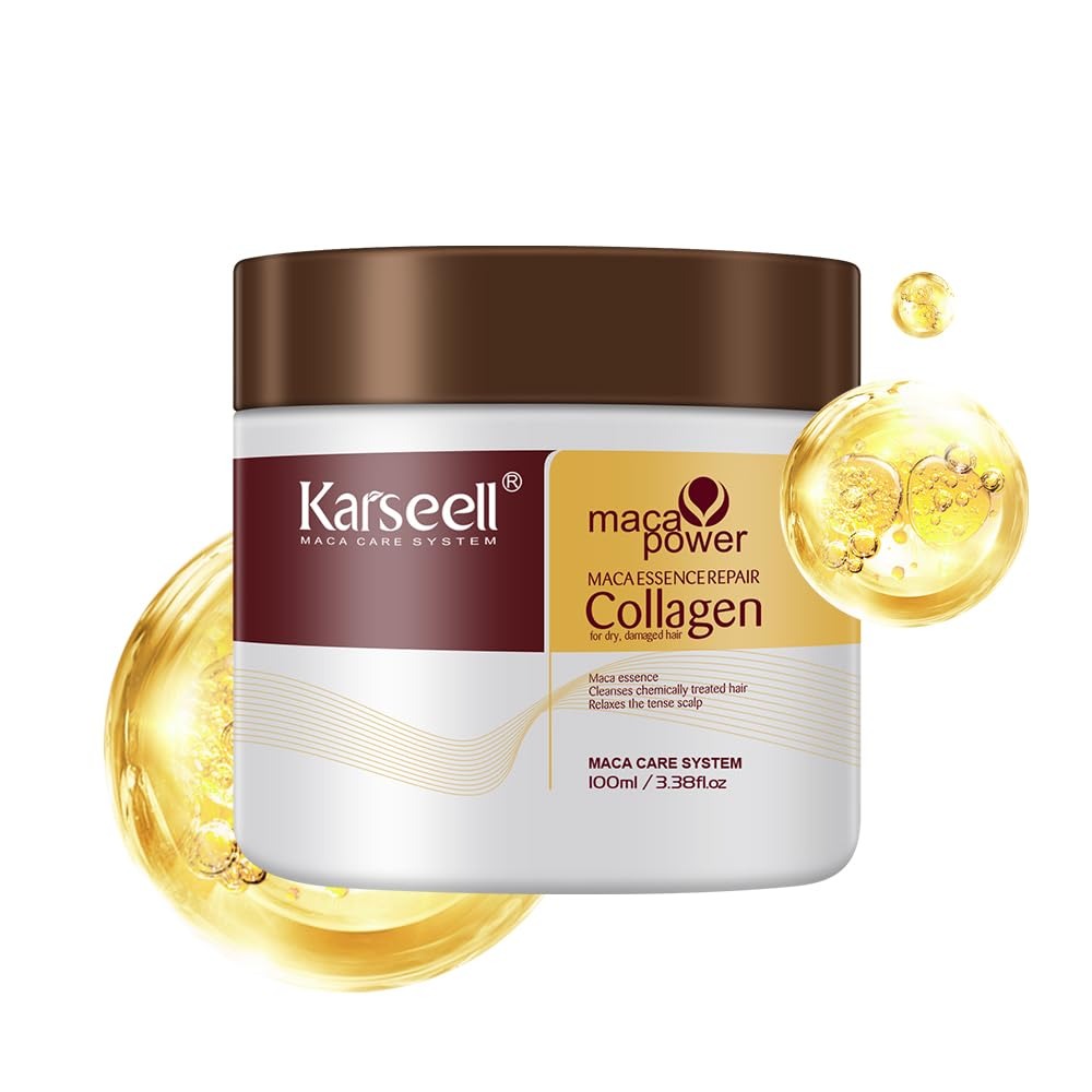 Mascarilla Capilar Karseell® con Colágeno y Aceite de Argán – Reparación, Hidratación y Brillo 500ml