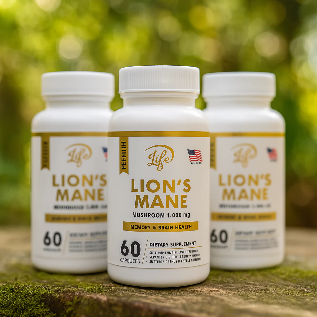 Lion’s Mane Premium – Cápsulas Naturales para Memoria, Concentración y Bienestar Cerebral