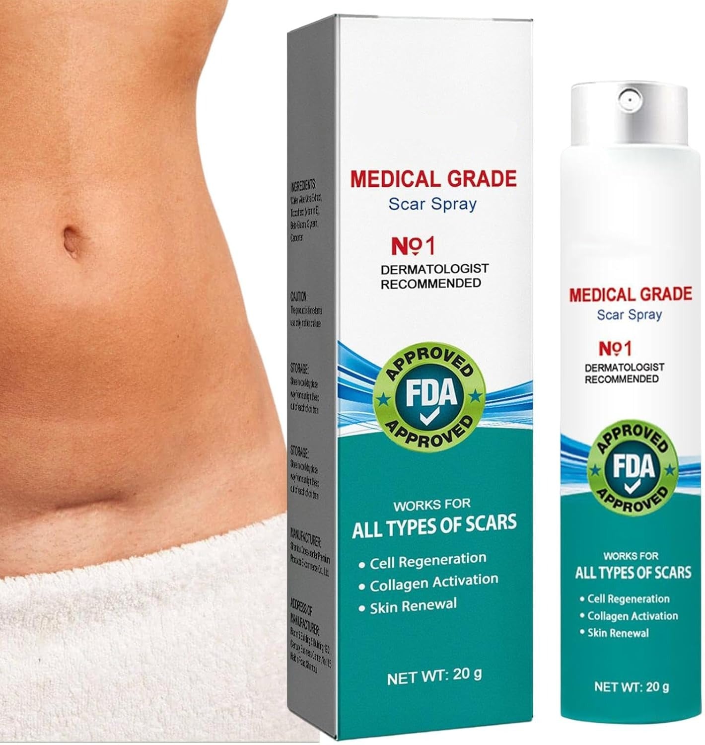 Spray Médico Regenerador de Cicatrices – Piel Lisa y Uniforme en Semanas