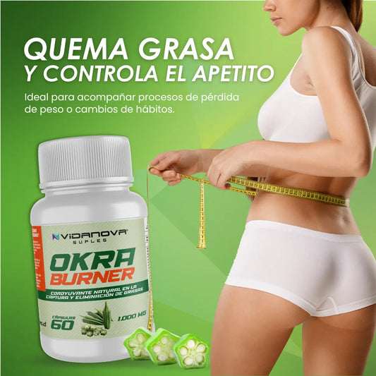 Quemador de Grasa Natural con Extracto de Okra – Control del Apetito y Digestión Saludable