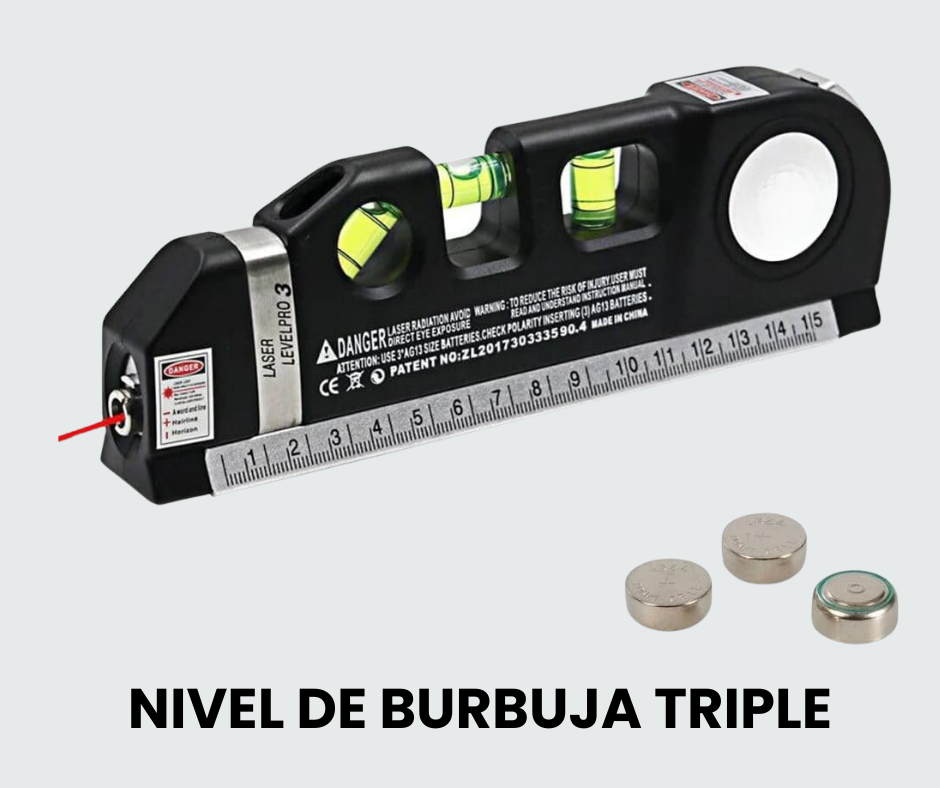 Nivel Láser 4 en 1 con Cinta Métrica Incorporada