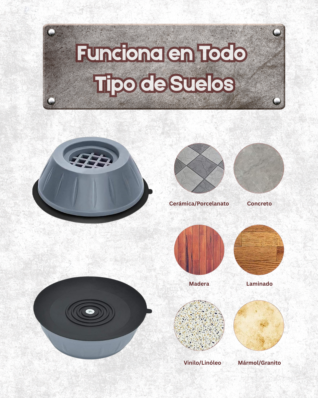 Tope Deslizante para Lavadora