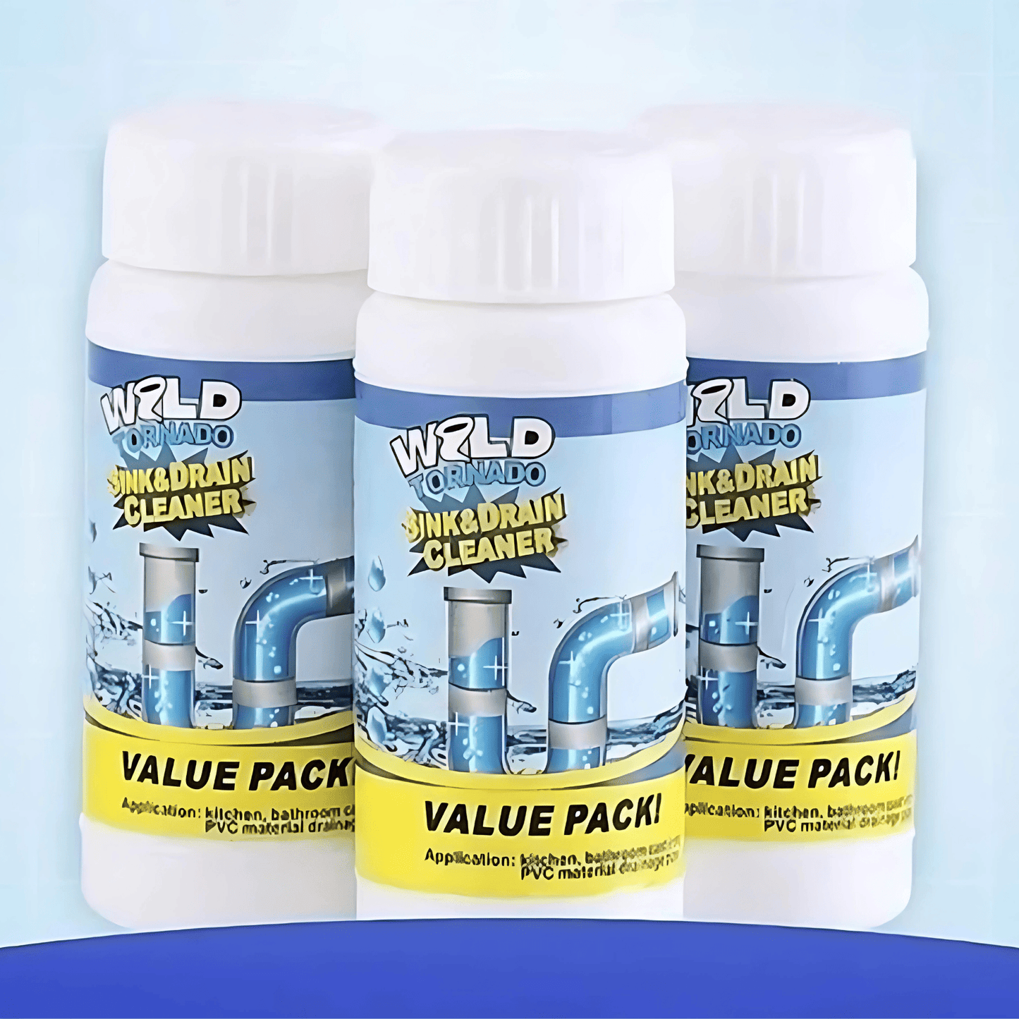 Pack x3 Limpiador Alcalino para Drenajes – Destapa WC, Duchas y Lavaplatos sin Esfuerzo