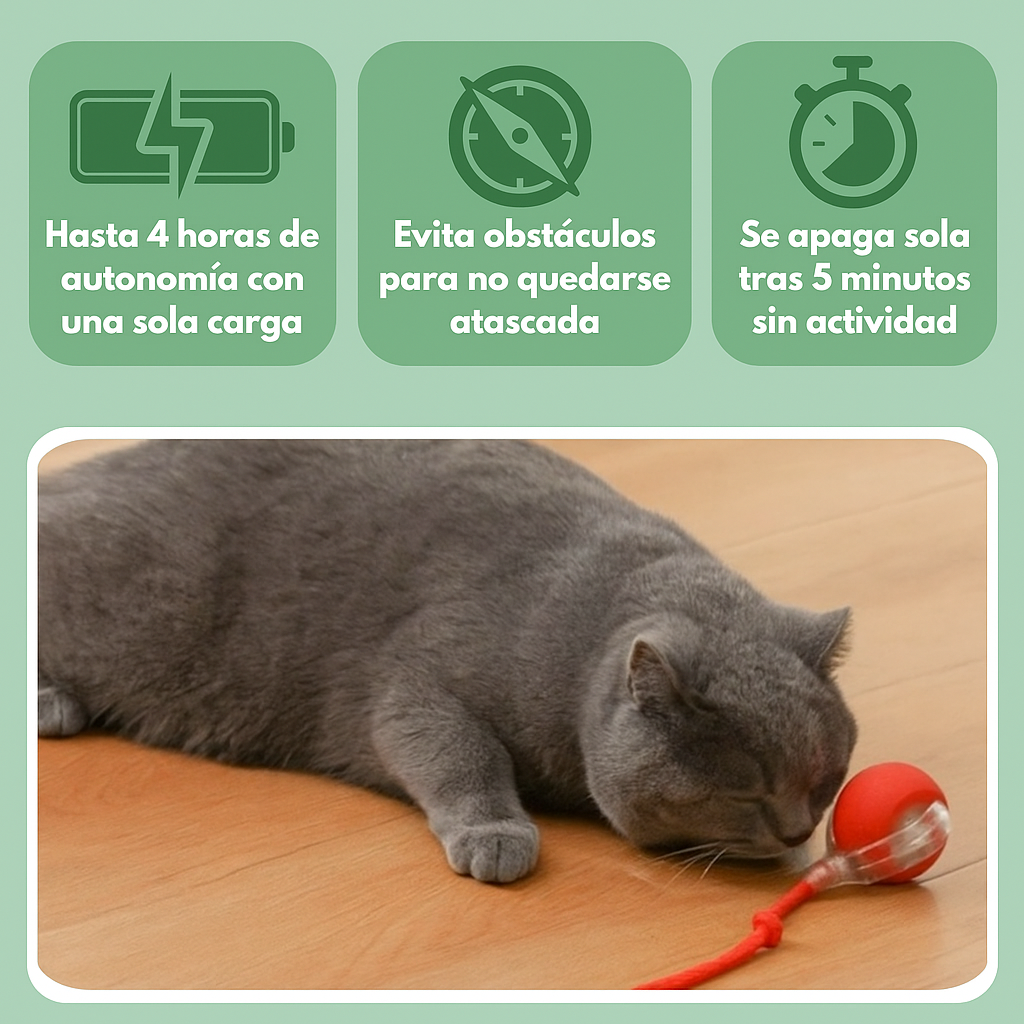 RUEDAVIVA™ – Pelota de aventura interactiva para tus gatos