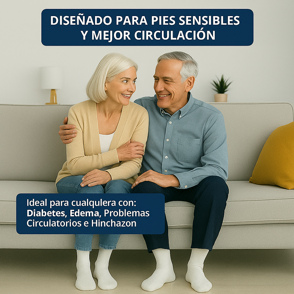 ComforPaso™ – Calcetines Ultra Suaves para Pie Diabético (4 Pares)