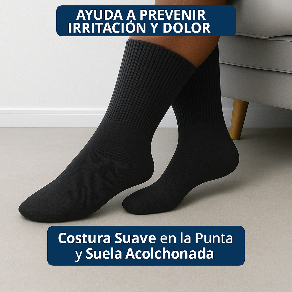 ComforPaso™ – Calcetines Ultra Suaves para Pie Diabético (4 Pares)