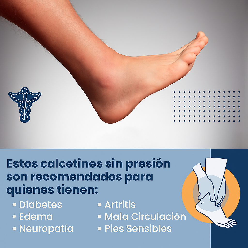 ComforPaso™ – Calcetines Ultra Suaves para Pie Diabético (4 Pares)