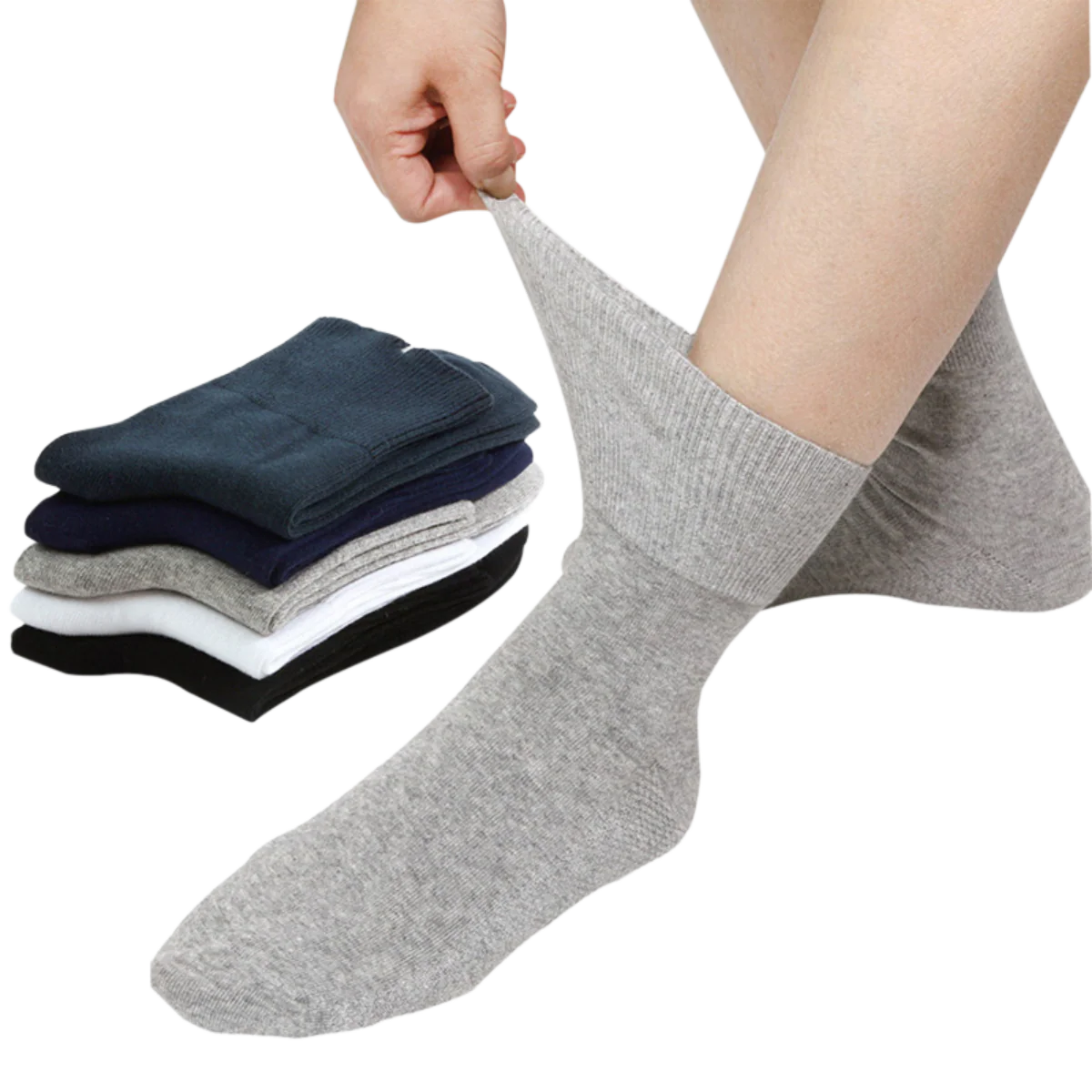ComforPaso™ – Calcetines Ultra Suaves para Pie Diabético (4 Pares)