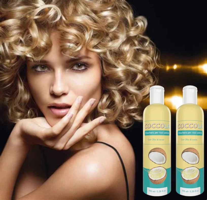 Coccola Curly Hair Mask con Keratina y Aceite de Coco – Antifrizz e Hidratación para Cabello Rizado y Seco