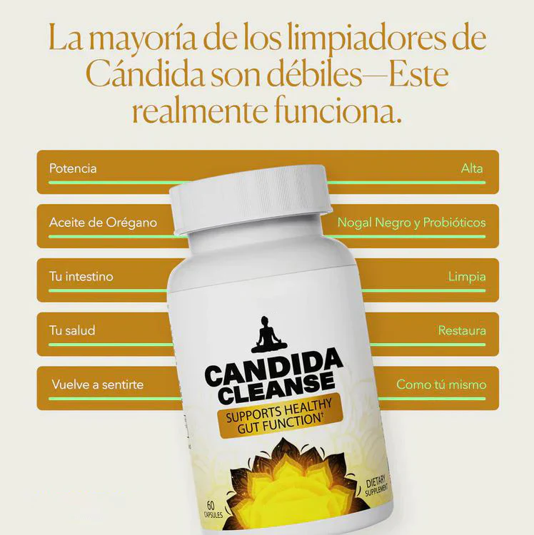 Candida Cleanse® – Controla Antojos, Desinflama Abdomen y Combate Cansancio