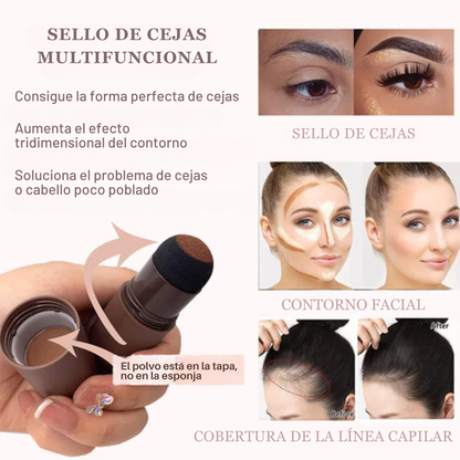 Polvo de Cejas 3 en 1 MYHO™ – Sella, Perfila y Contornea en Segundos