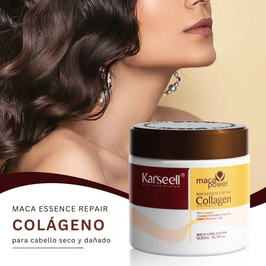 Mascarilla Capilar Karseell® con Colágeno y Aceite de Argán – Reparación, Hidratación y Brillo 500ml