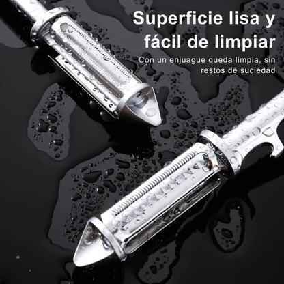 SteelPro™ 5-en-1 Pelador de Acero Inoxidable | Pela, Ralla y Desescama sin Esfuerzo