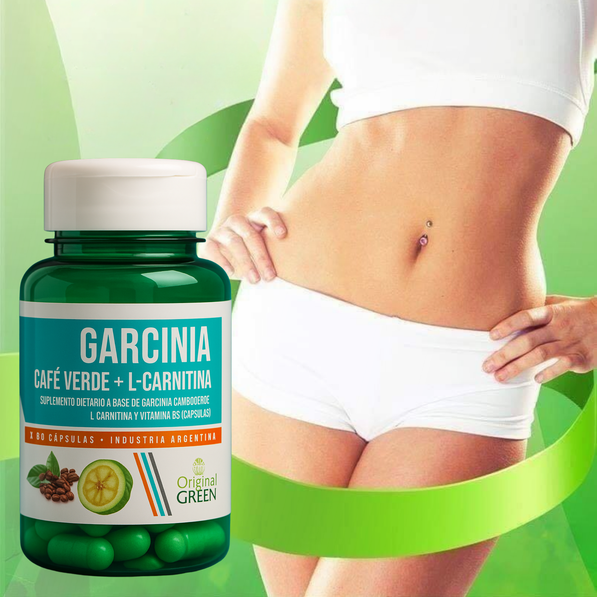 Garcinia Café Verde + L-Carnitina – Desintoxica, Reduce Hinchazón y Acelera la Quema de Grasa
