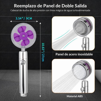 Cabezal de Ducha Turbo 360° | Ahorro de Agua y Alta Presión – ¡Más Vendido!