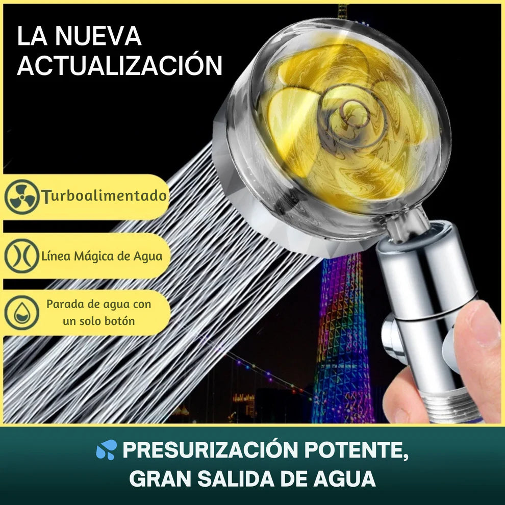 TurboShower™ 360° – Cabezal de Ducha de Alta Presión y Ahorro de Agua