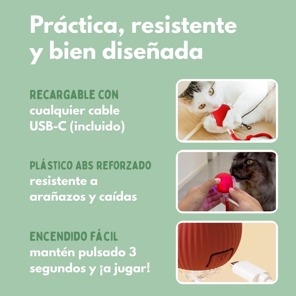 RUEDAVIVA™ – Pelota de aventura interactiva para tus gatos