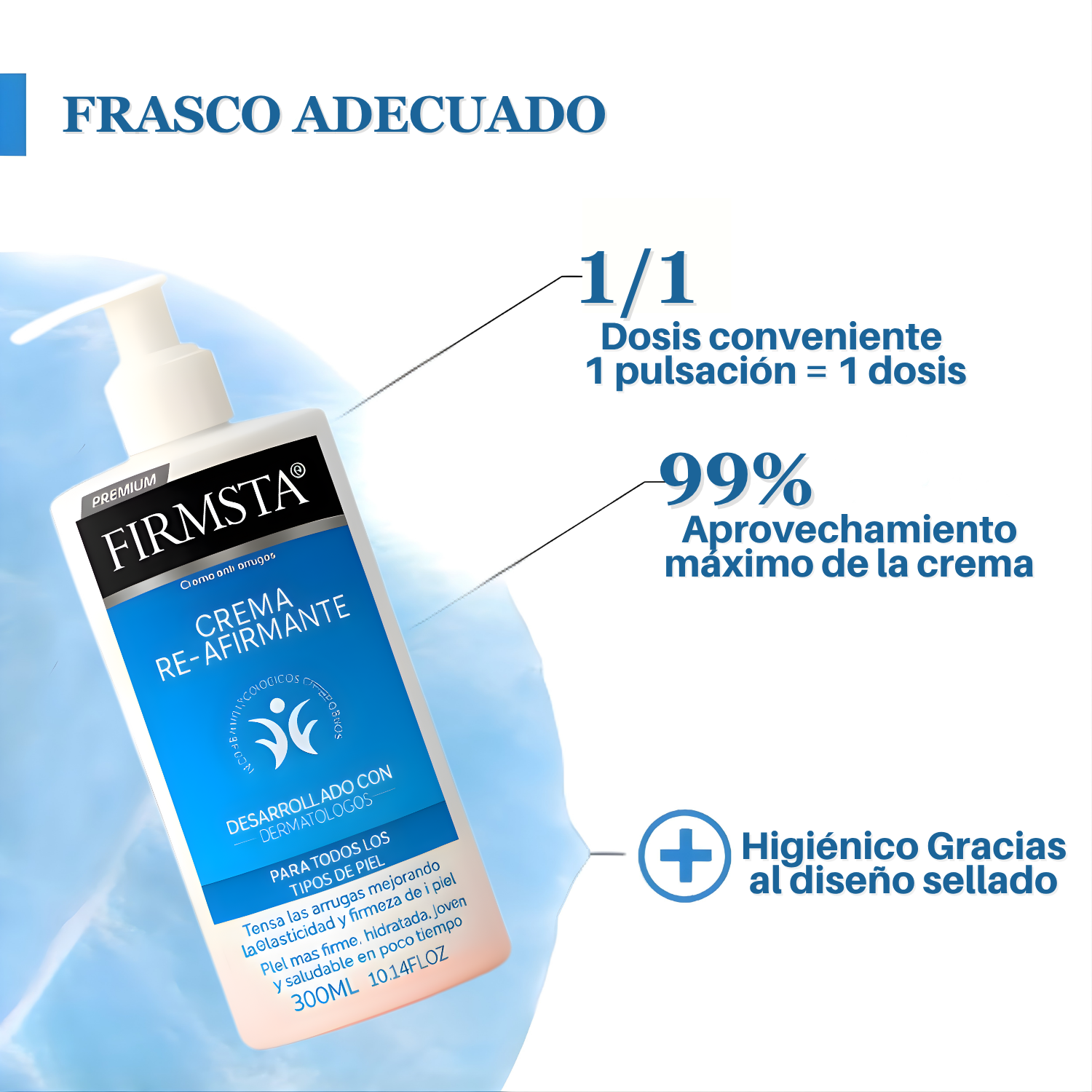 Crema reafirmante avanzada Firmsta Oferta 2x1: reafirma, reafirma y da luminosidad de forma natural