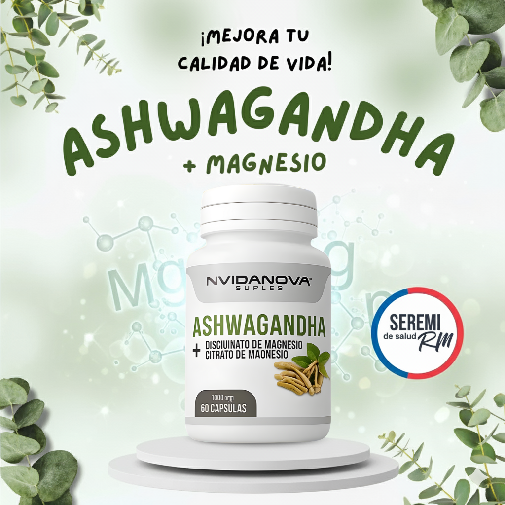Ashwagandha + Magnesio 1000 mg: Defensa natural, equilibrio y energía