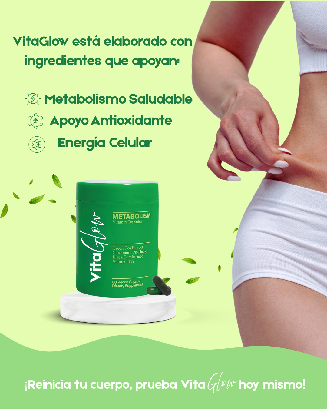 VitaGlow Soporte del Metabolismo y Vitaminas para Mujeres