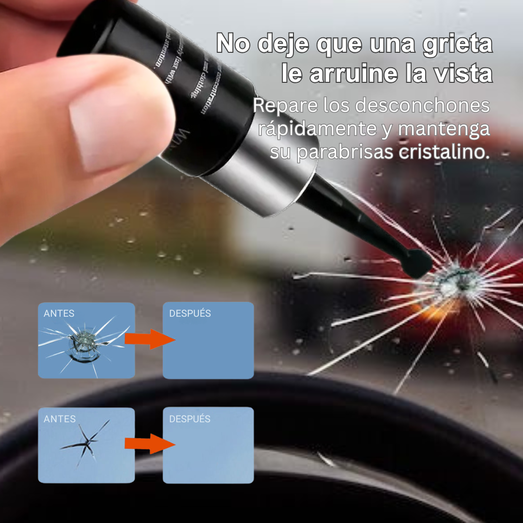 Glassé - Resina profesional para reparación de parabrisas