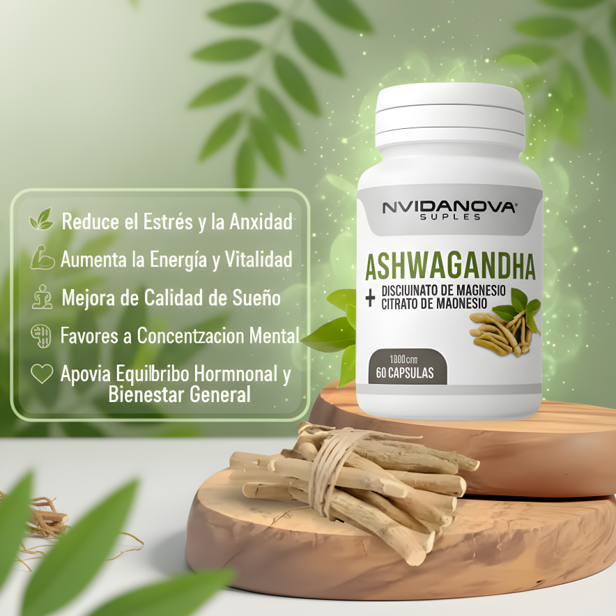 Ashwagandha + Magnesio 1000 mg: Defensa natural, equilibrio y energía
