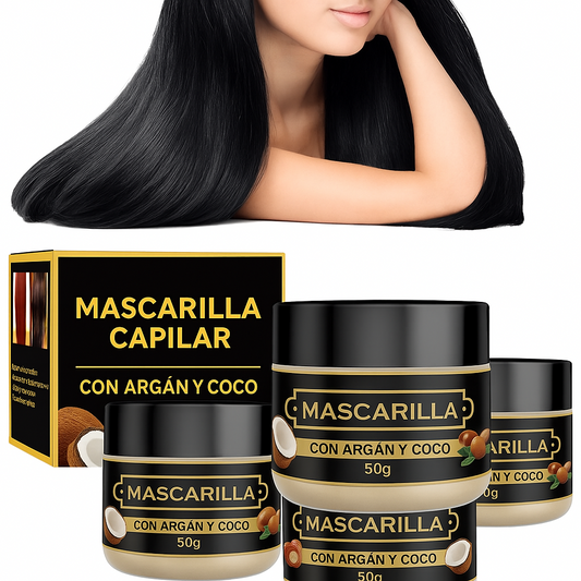 Mascarilla de queratina | Capilar Nutritiva con Argán y Coco – Suavidad y Brillo Instantáneo