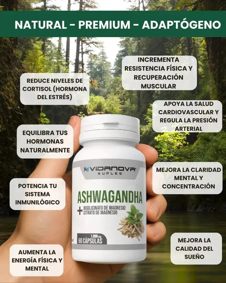 🌿 ASHWAGANDHA + MAGNESIO™ ORIGINAL 🔥 – Relájate, Duerme Mejor y Recupera tu Energía
