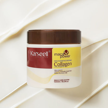 Mascarilla Capilar Karseell® con Colágeno y Aceite de Argán – Reparación, Hidratación y Brillo 500ml