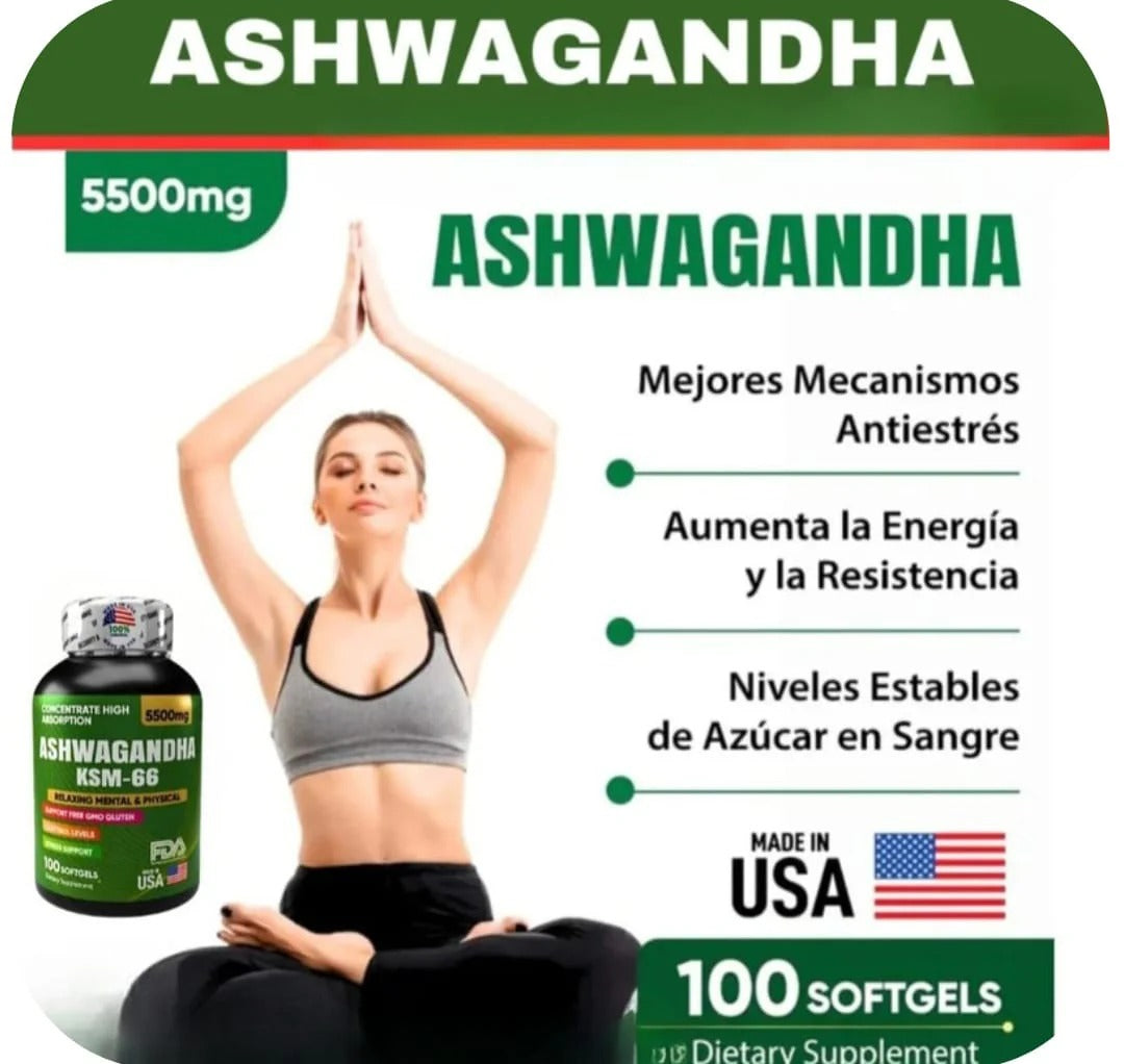 Ashwagandha KSM-66® – Antiestrés Natural, Energía y Sueño Profundo