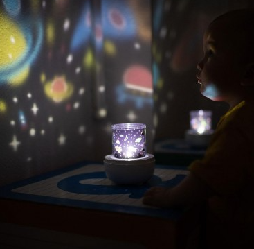 Lámpara Proyectora Mágica de Estrellas y Figuras 360° Recargable