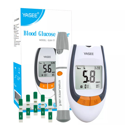 Medidor de Glucosa en Sangre YASEE GLS‑77 – Kit Completo (50 Tiras + 50 Lancetas)