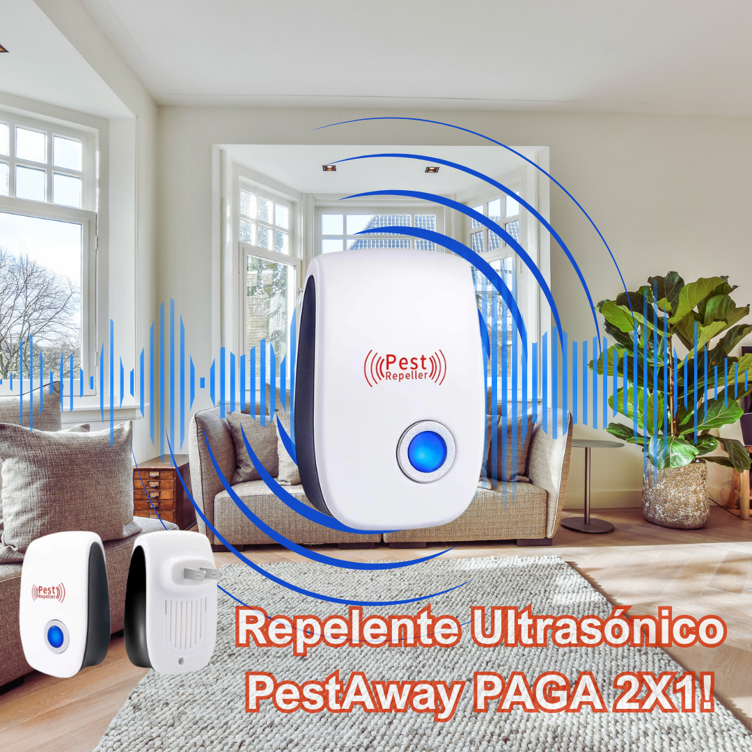 Repelente Ultrasónico PestAway PAGA 2X1!